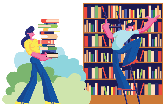 Biblio_BenevoleDessinFemmeHomme